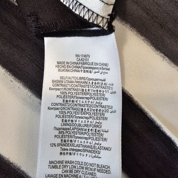 Black and White Stripe Wrap Midi BCBGMaxAzria Dress in size XXS - Picture 7 of 10